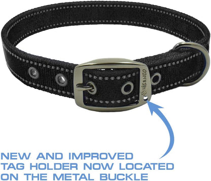 MAX Reflective Metal Buckle Dog Collar - We Donate a Collar to a Dog Rescue for Every Collar Sold (Medium, Purple)