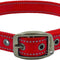 MAX Reflective Metal Buckle Dog Collar - We Donate a Collar to a Dog Rescue for Every Collar Sold (Large, RED)