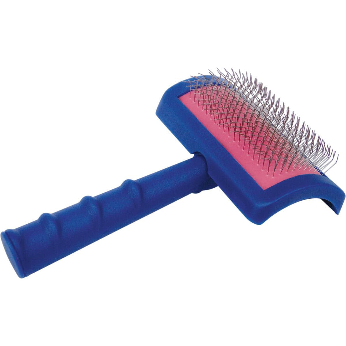 Tuffer than Tangles Slicker Brush for Dog Grooming with Long, Regular Pins, Medium Size, Perfect for Doodle Breeds, Angled Pins for Dematting, Remove Undercoat, Comfort Grip Handle