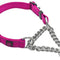 Stainless Steel Chain Martingale Collar - We Donate a Collar to a Dog Rescue for Every Collar Sold (Medium, Pink)