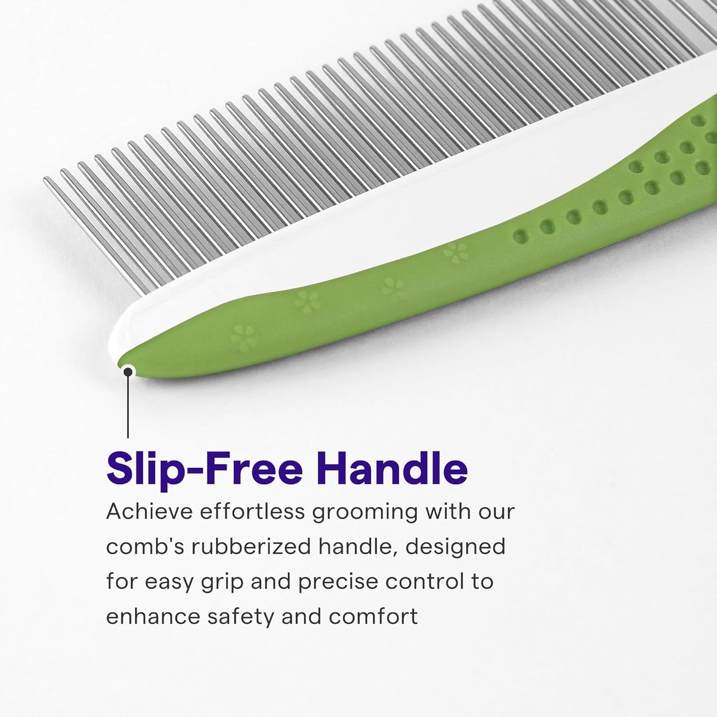 Dog Comb for Removes Tangles and Knots - Cat Comb for Removing Matted Fur - Grooming Tool with Stainless Steel Teeth and Non-Slip Grip Handle - Best Pet Hair Comb for Home Grooming Kit - Ebook Guide