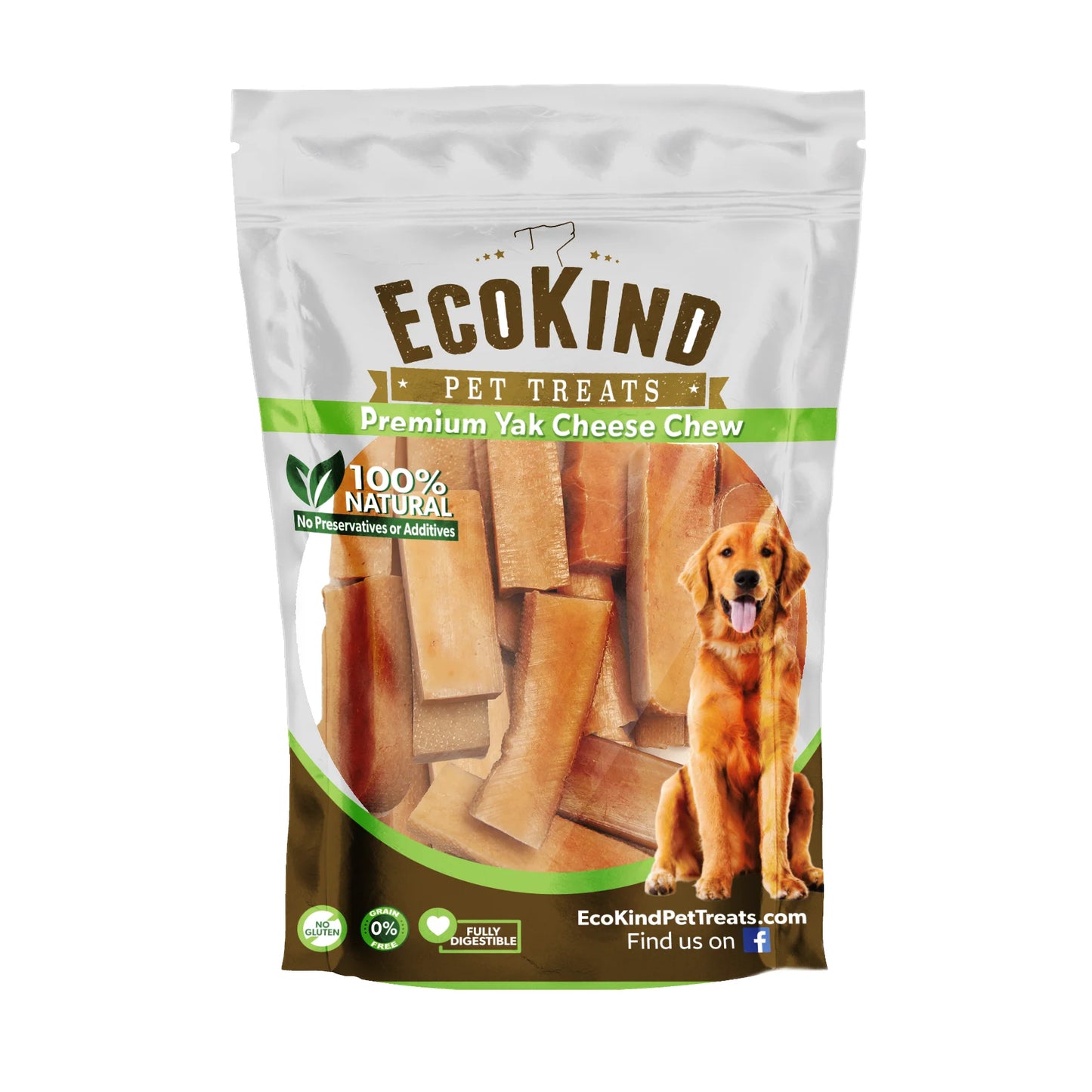 Ecokind Pet Treats Himalayan Gold Yak Small Dog Chews - Natural Yak Cheese Sticks for Small Breeds