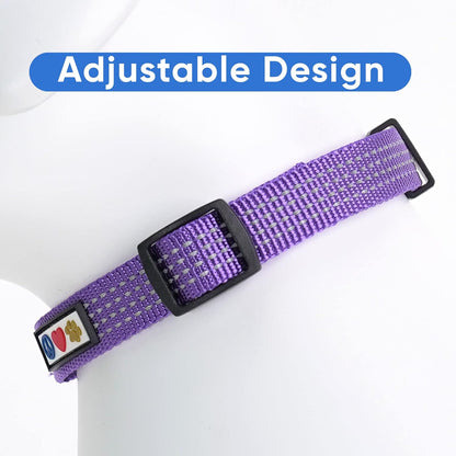 Reflective Dog Collar Adjustable Dog Collars for Medium Dogs Puppy Collar Medium Dog Collar Purple Dog Collar