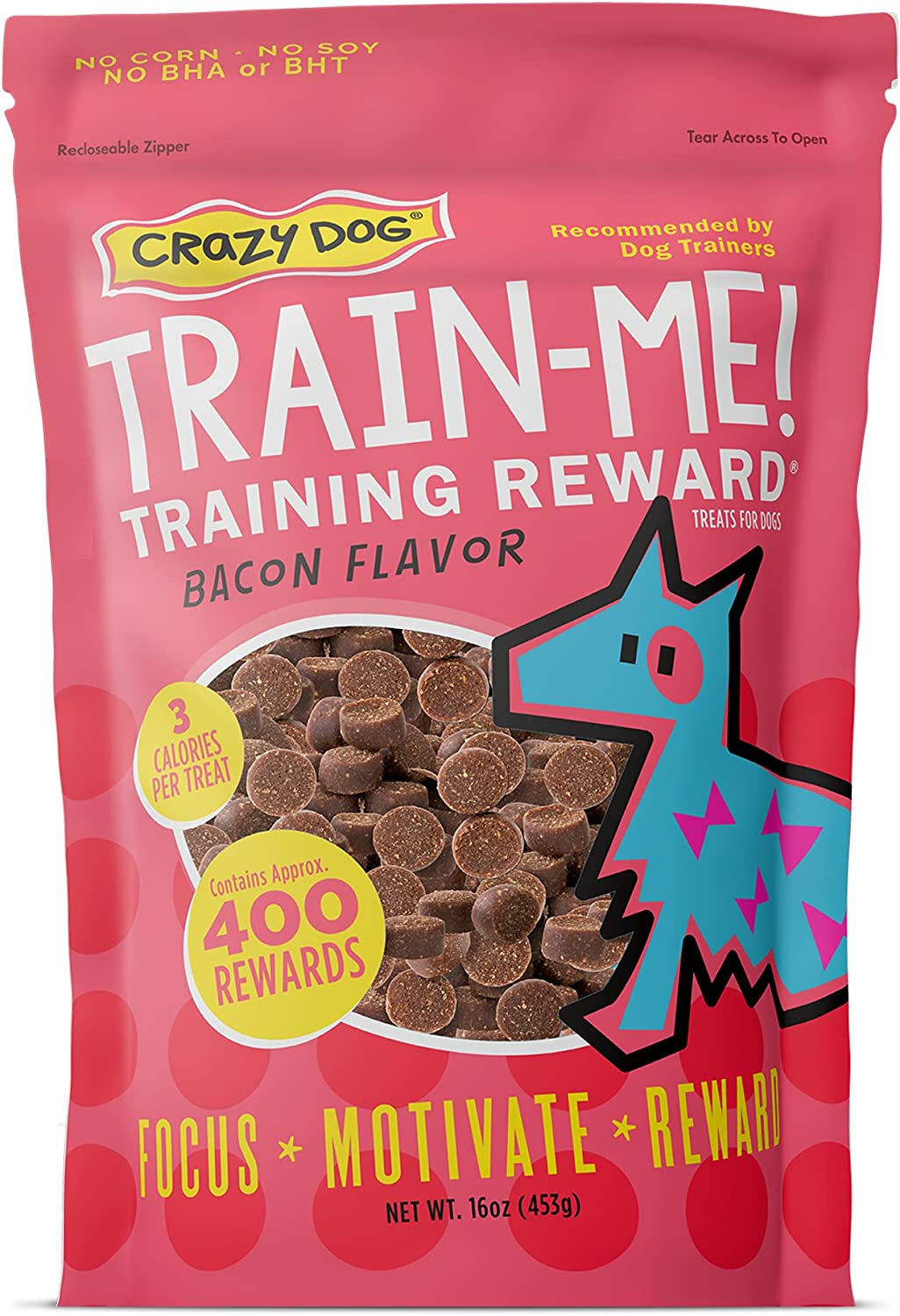 Train-Me! Training Reward Dog Treats 16 Oz., Bacon Regular