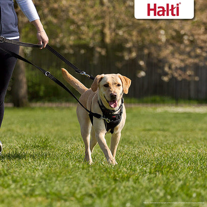 HALTI Training Leash - Multifunctional Double-Ended Dog Leash, Ideal for Anti-Pulling Dog Training. Easy to Use, Lightweight & Durable. Suitable for Medium to Large Dogs & Puppies (Size Large, Black)