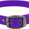 MAX Reflective Metal Buckle Dog Collar - We Donate a Collar to a Dog Rescue for Every Collar Sold (Medium, Purple)