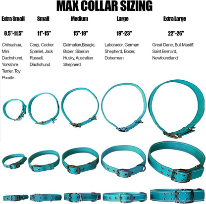 MAX Reflective Metal Buckle Dog Collar - We Donate a Collar to a Dog Rescue for Every Collar Sold (Large, RED)