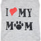 Dog Clothes Puppy Shirts I Love My Mom Dog T Shirt for Small Dogs, Small, Grey